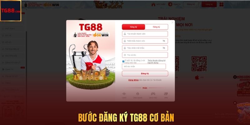 Bước đăng ký TG88 cơ bản