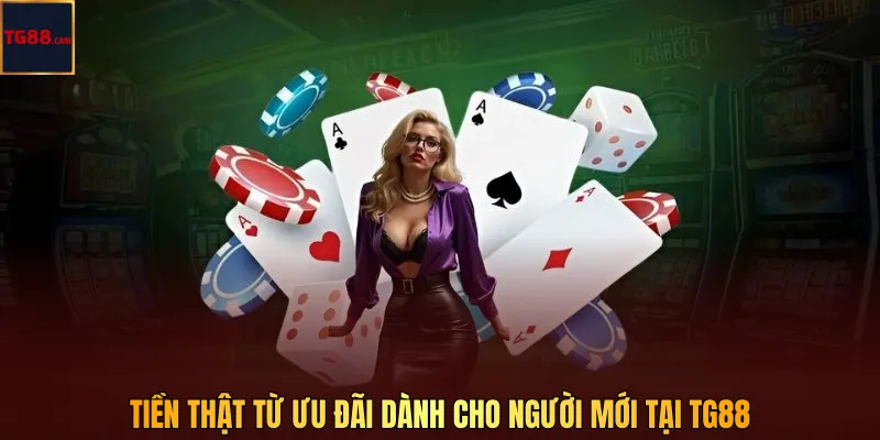 Thưởng hội viên mới TG88 nhận ưu đãi ngay sau đăng ký 2 Tiền thật từ ưu đãi dành cho người mới tại tg88